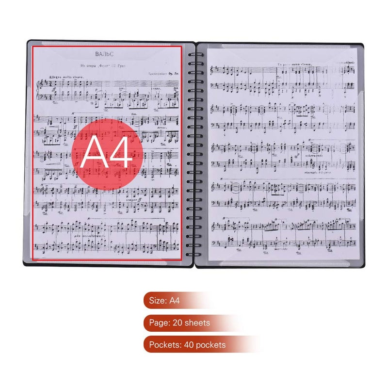 KingPoint Music Sheet File Paper Storage Folder Creative Change Spectrum Folder A4 Letter Size Double Side Sheet Music Folder File for Holding Sheet Music and Files Etc (White) - Image 5